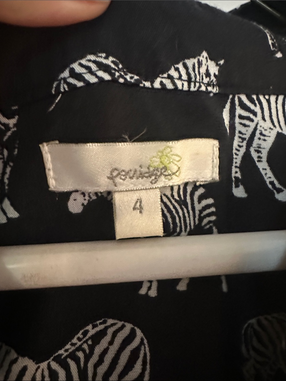 Anthropologie Black Zebra Print Sleeveless Hi-Lo Dress - Picture 3 of 5